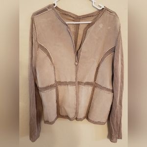 Vintage 100% Suede Vest/Jacket (no size on tag fits like a large)